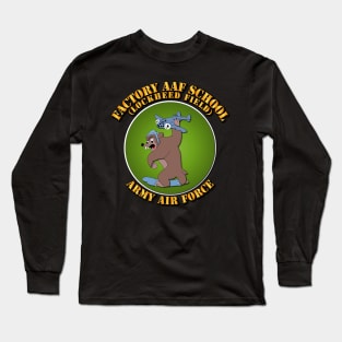 Factory AAF School , Lockheed Field w Txt Long Sleeve T-Shirt